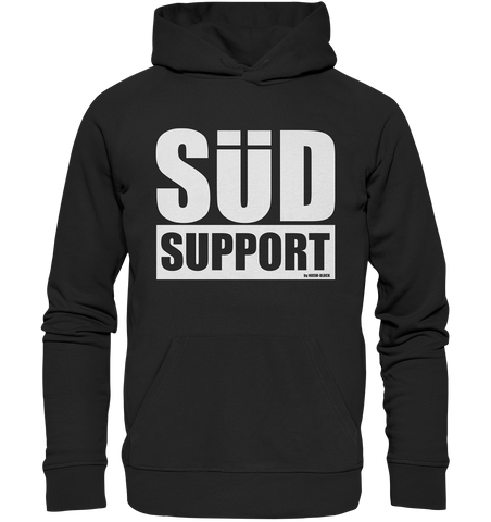 N.O.S.W. BLOCK Fanblock Hoodie "SÜD SUPPORT" Männer Organic Basic Kapuzenpullover schwarz