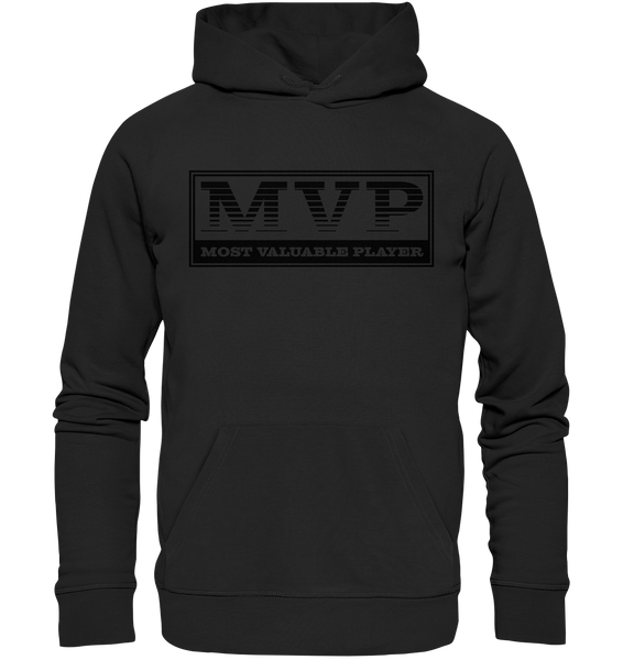 Teamsport Hoodie "MVP" Männer Organic Basic Kapuzenpullover schwarz