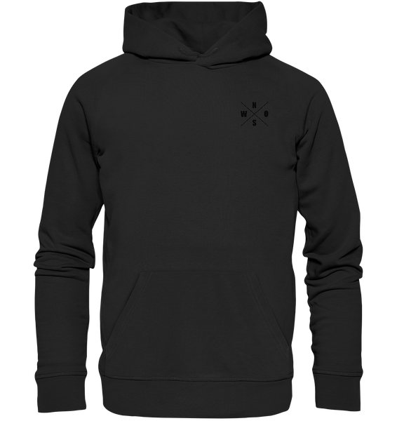 N.O.S.W. BLOCK Ultras Hoodie "ULTRA BLOCK GERMANY" beidseitig bedruckter Männer Organic Basic Kapuzenpullover schwarz