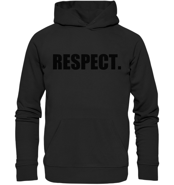 N.O.S.W. BLOCK Fanblock Hoodie "RESPECT." Männer Organic Basic Kapuzenpullover schwarz