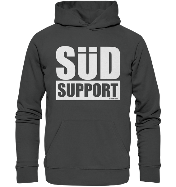 N.O.S.W. BLOCK Fanblock Hoodie "SÜD SUPPORT" Männer Organic Basic Kapuzenpullover anthrazit