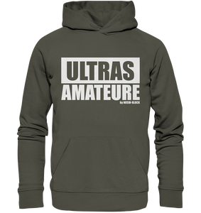 N.O.S.W. BLOCK Ultras Hoodie "ULTRAS AMATEURE" Männer Organic Basic Kapuzenpullover khaki