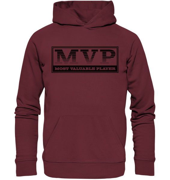 Teamsport Hoodie "MVP" Männer Organic Basic Kapuzenpullover weinrot