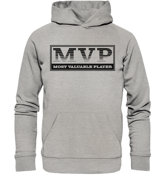 Teamsport Hoodie "MVP" Männer Organic Basic Kapuzenpullover heather grau