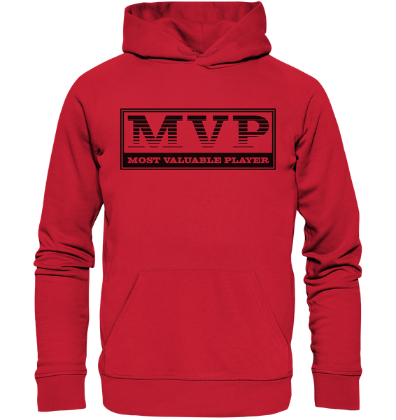 Teamsport Hoodie "MVP" Männer Organic Basic Kapuzenpullover rot