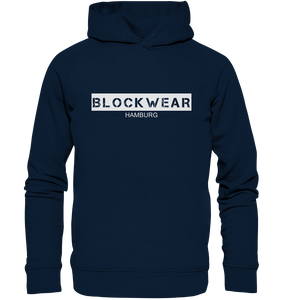 N.O.S.W. BLOCK Hoodie "BLOCKWEAR HAMBURG" Männer Organic Fashion Kapuzenpullover navy