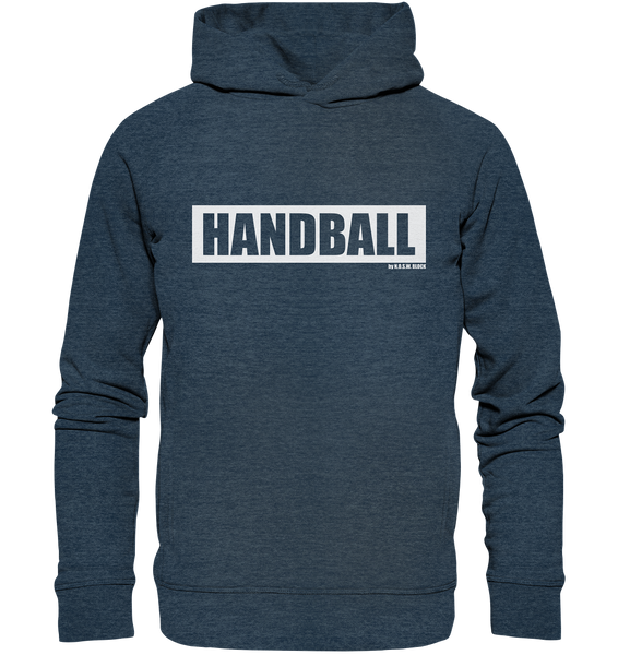 N.O.S.W. BLOCK Teamsport Hoodie "HANDBALL" Männer Organic Fashion Kapuzenpullover dark heather blue