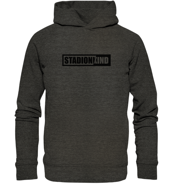 BLOCK.FC Fanblock Hoodie "STADIONKIND" Männer Organic Fashion Kapuzenpullover dark heather grau