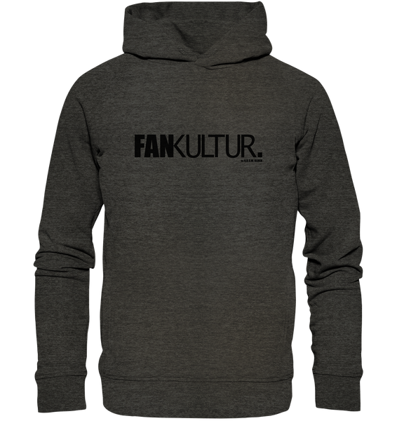 N.O.S.W. BLOCK Fanblock Hoodie "FAN KULTUR." Männer Organic Fashion Kapuzenpullover dark heather grau