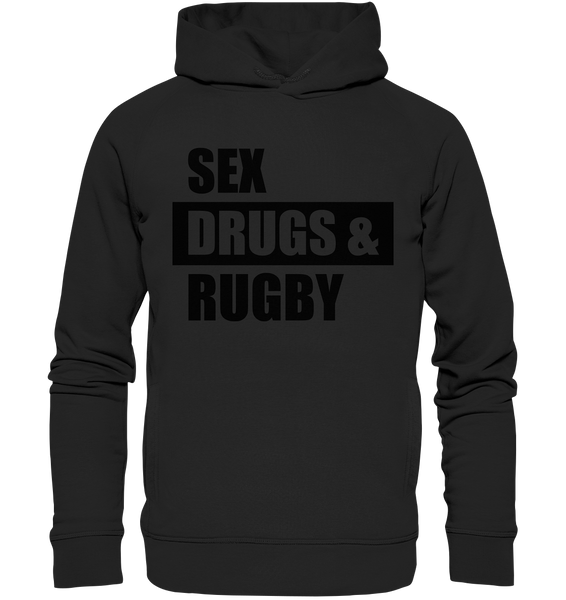 N.O.S.W. BLOCK Fanblock Hoodie "SEX, DRUGS & RUGBY" Männer Organic Fashion Hoodie schwarz