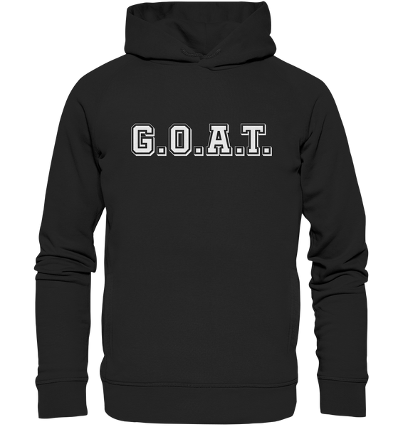 N.O.S.W. BLOCK Teamsport Hoodie "G.O.A.T." Männer Organic Fashion Kapuzenpullover schwarz