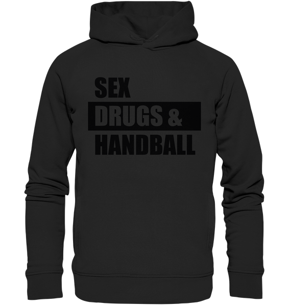 N.O.S.W. BLOCK Fanblock Hoodie "SEX, DRUGS & HANDBALL" Männer Organic Fashion Hoodie schwarz