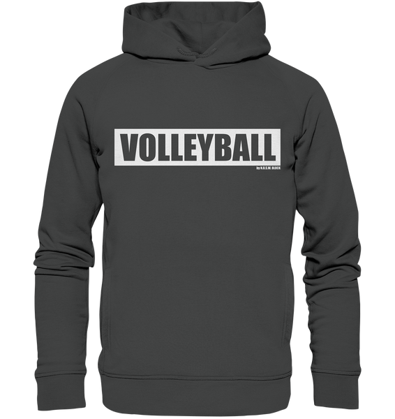 N.O.S.W. BLOCK Teamsport Hoodie "VOLLEYBALL" Organic Fashion Kapuzenpullover anthrazit