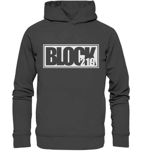 N.O.S.W. BLOCK Hoodie "BLOCK219" Männer Organic Fashion Kapuzenpullover anthrazit