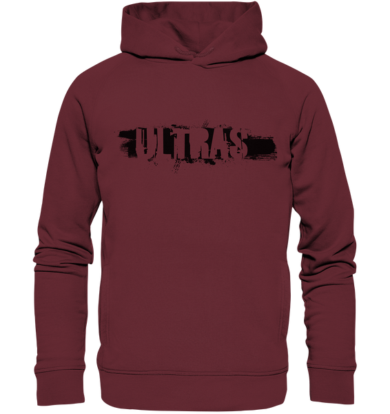 N.O.S.W. BLOCK Ultras Hoodie "ULTRAS" Männer Organic Fashion Kapuzenpullover weinrot