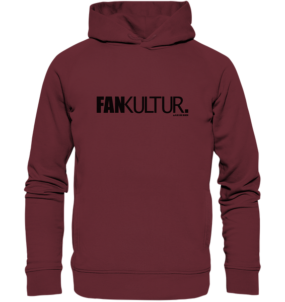 N.O.S.W. BLOCK Fanblock Hoodie "FAN KULTUR." Männer Organic Fashion Kapuzenpullover weinrot