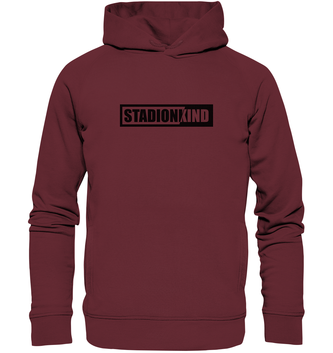 BLOCK.FC Fanblock Hoodie "STADIONKIND" Männer Organic Fashion Kapuzenpullover weinrot