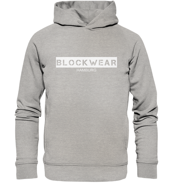 N.O.S.W. BLOCK Hoodie "BLOCKWEAR HAMBURG" Männer Organic Fashion Kapuzenpullover heather grau