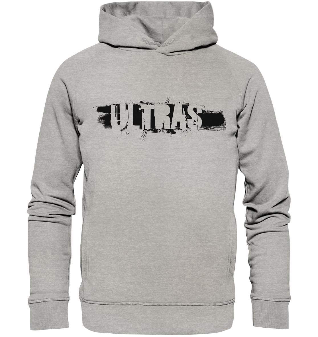 N.O.S.W. BLOCK Ultras Hoodie "ULTRAS" Männer Organic Fashion Kapuzenpullover heather grau