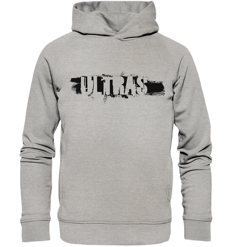 N.O.S.W. BLOCK Ultras Hoodie "ULTRAS" Männer Organic Fashion Kapuzenpullover heather grau