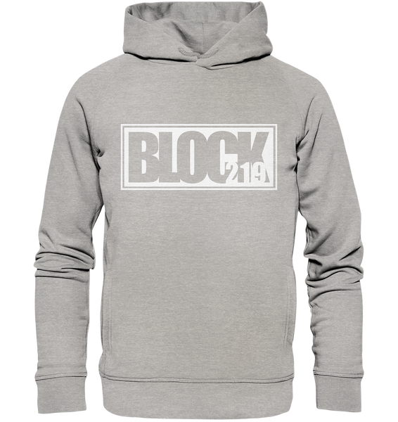 N.O.S.W. BLOCK Hoodie "BLOCK219" Männer Organic Fashion Kapuzenpullover heather grau