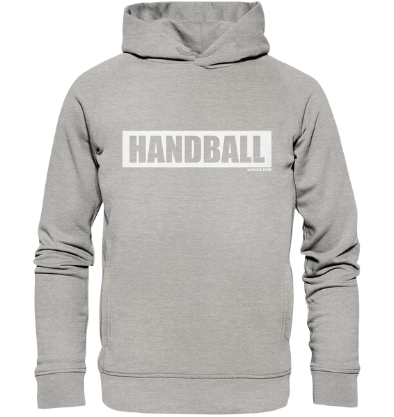 N.O.S.W. BLOCK Teamsport Hoodie "HANDBALL" Männer Organic Fashion Kapuzenpullover heather grau