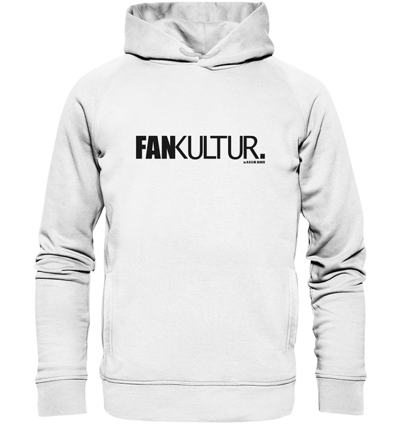 N.O.S.W. BLOCK Fanblock Hoodie "FAN KULTUR." Männer Organic Fashion Kapuzenpullover weiss