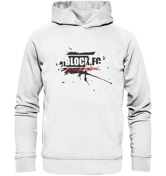 BLOCK.FC Hoodie "GERMAN FOOTBALL BRAND" Männer Organic Fashion Kapuzenpullover weiss