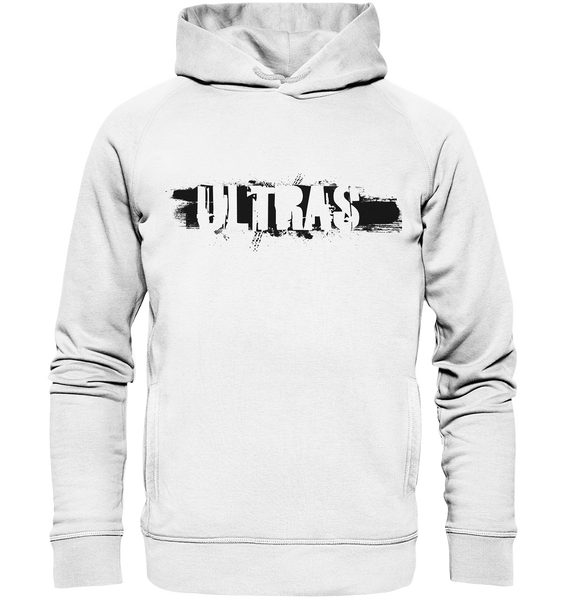 N.O.S.W. BLOCK Ultras Hoodie "ULTRAS" Männer Organic Fashion Kapuzenpullover weiss