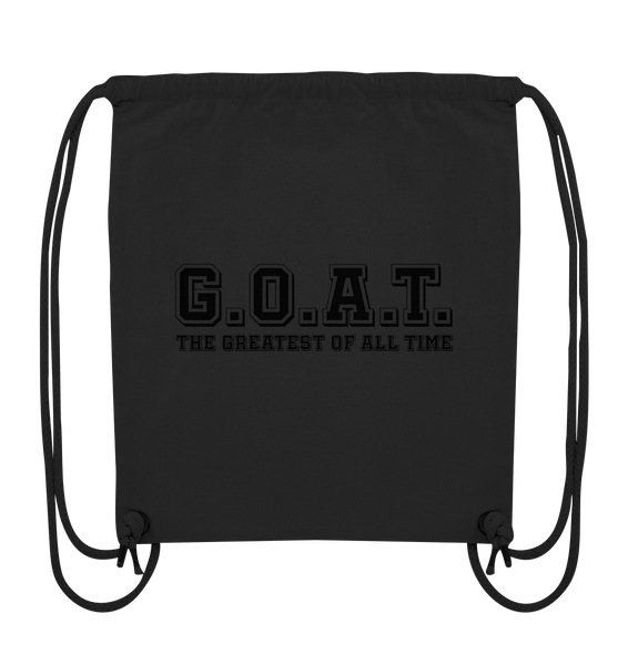 N.O.S.W. BLOCK Fanblock Gym Bag "G.O.A.T." Organic Turnbeutel schwarz