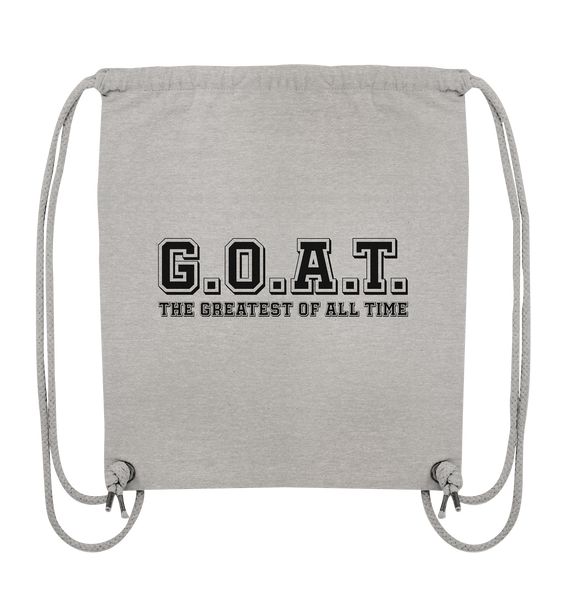 N.O.S.W. BLOCK Fanblock Gym Bag "G.O.A.T." Organic Turnbeutel heather grau