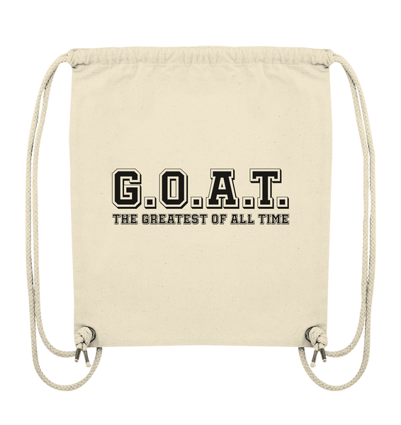 N.O.S.W. BLOCK Fanblock Gym Bag "G.O.A.T." Organic Turnbeutel natural raw