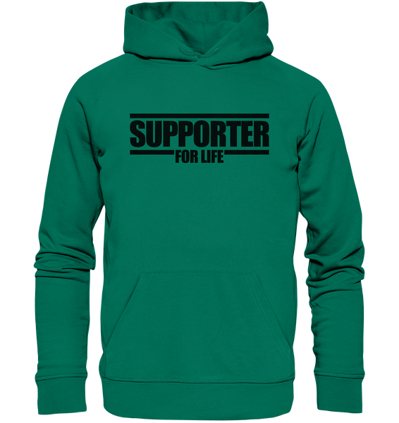 N.O.S.W. BLOCK Fanblock Hoodie "SUPPORTER FOR LIFE" Männer Organic Kapuzenpullover grün