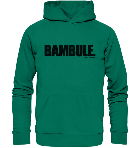 N.O.S.W. Block Fanblock Hoodie "BAMBULE." Organic Kapuzenpullover grün