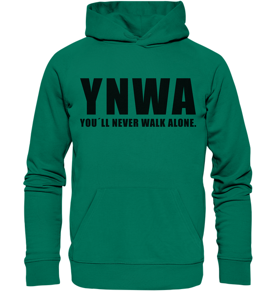 N.O.S.W. BLOCK Fanblock Hoodie "YNWA" Männer Organic Kapuzenpullover grün