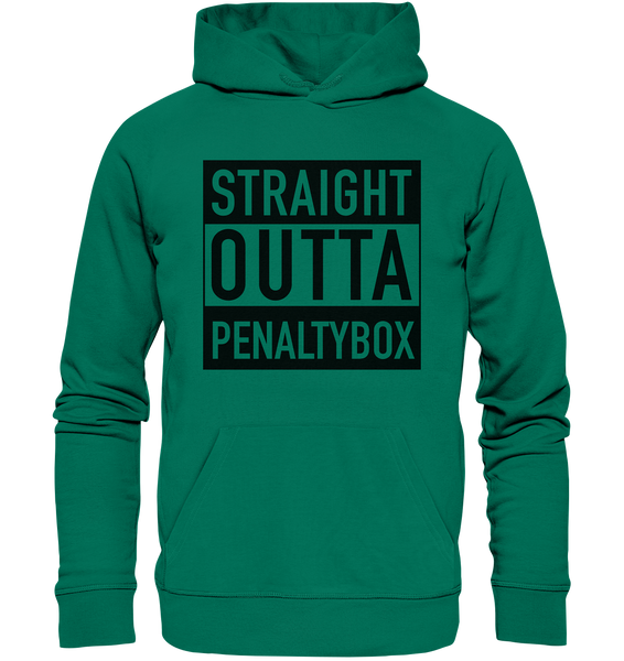 N.O.S.W. BLOCK Fanblock Hoodie "STRAIGHT OUTTA PENALTY BOX" Männer Organic Kapuzenpullover grün