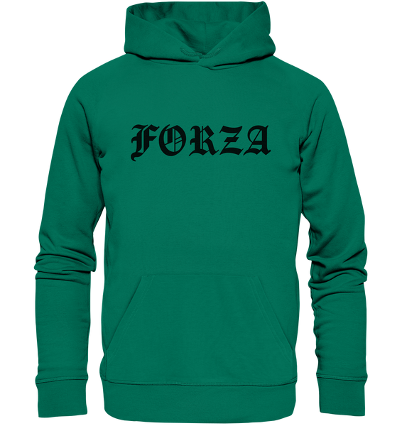 N.O.S.W. BLOCK Fanblock Hoodie "FORZA" Männer Organic Kapuzenpullover grün