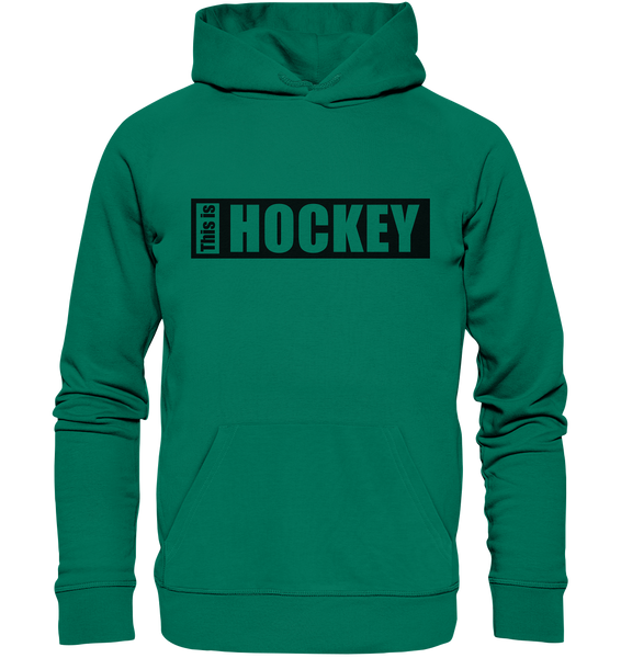 Teamsport Hoodie "THIS IS HOCKEY" Männer Organic Kapuzenpullover grün