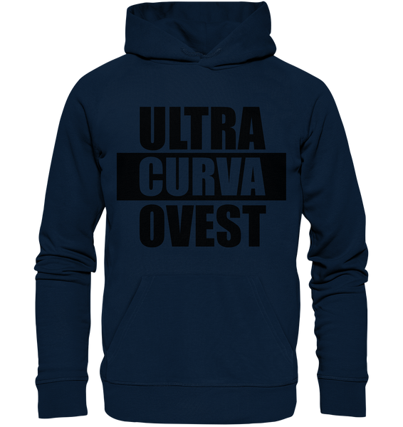 N.O.S.W. BLOCK Ultras Hoodie "ULTRA CURVA OVEST" Männer Organic Kapuzenpullover navy