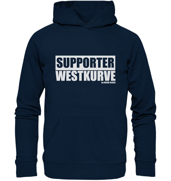 Fanblock "SUPPORTER WESTKURVE" Männer Organic Kapuzenpullover navy