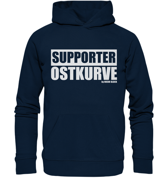 N.O.S.W. BLOCK Fanblock Hoodie "SUPPORTER OSTKURVE" Männer Organic Kapuzenpullover navy