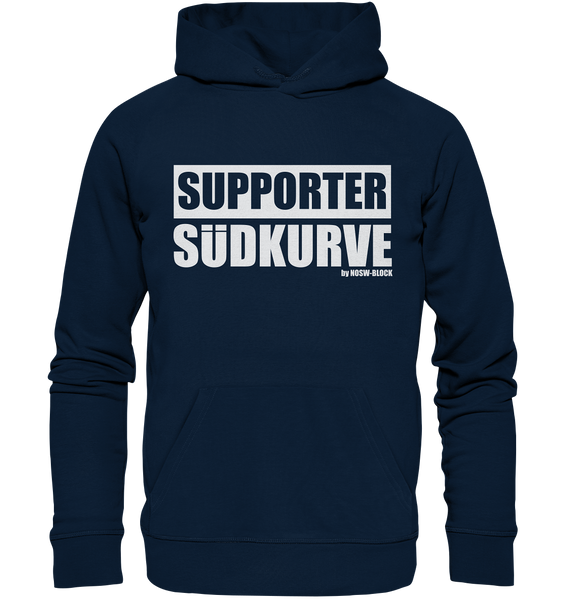 N.O.S.W. BLOCK Fanblock Hoodie "SUPPORTER SÜDKURVE" Männer Organic Kapuzenpullover navy