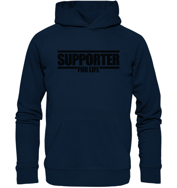 N.O.S.W. BLOCK Fanblock Hoodie "SUPPORTER FOR LIFE" Männer Organic Kapuzenpullover navy