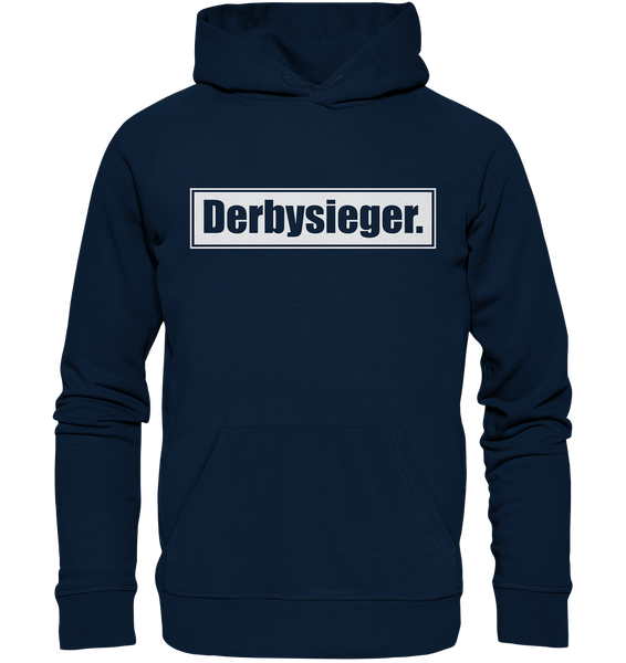 N.O.S.W. BLOCK Fanblock Hoodie "Derbysieger." Männer Organic Kapuzenpullover navy