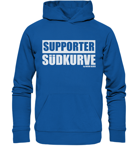 N.O.S.W. BLOCK Fanblock Hoodie "SUPPORTER SÜDKURVE" Männer Organic Kapuzenpullover blau