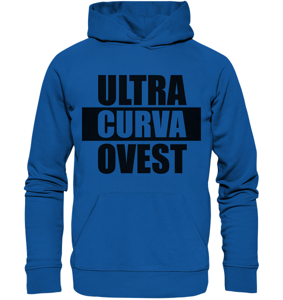 N.O.S.W. BLOCK Ultras Hoodie "ULTRA CURVA OVEST" Männer Organic Kapuzenpullover blau