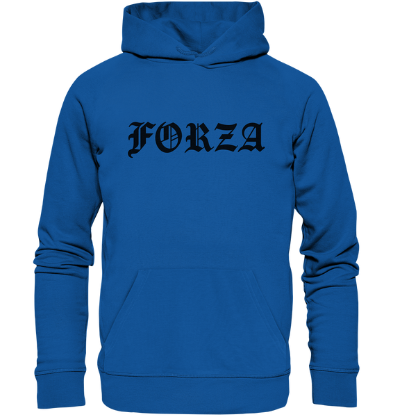 N.O.S.W. BLOCK Fanblock Hoodie "FORZA" Männer Organic Kapuzenpullover blau