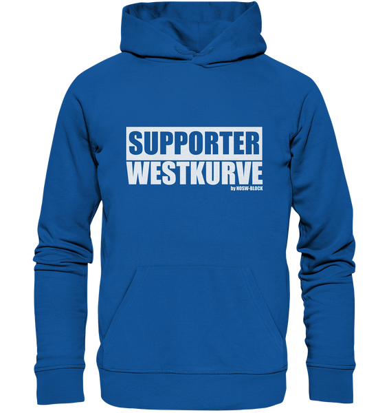 Fanblock "SUPPORTER WESTKURVE" Männer Organic Kapuzenpullover blau