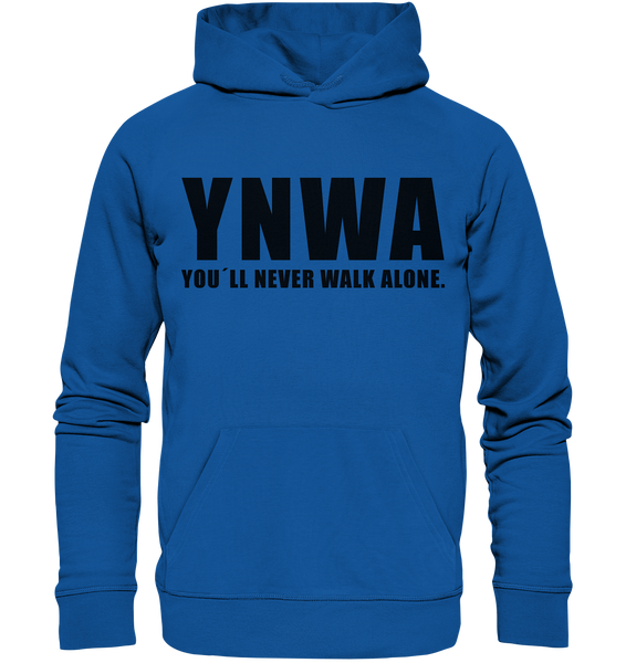 N.O.S.W. BLOCK Fanblock Hoodie "YNWA" Männer Organic Kapuzenpullover blau