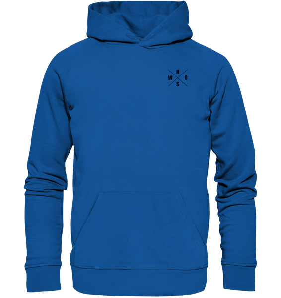 Fanblock Hoodie "ANTI HIPSTER BLOCK" Männer Organic Kapuzenpullover blau